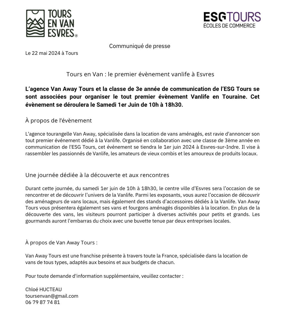 Communiqué de presse